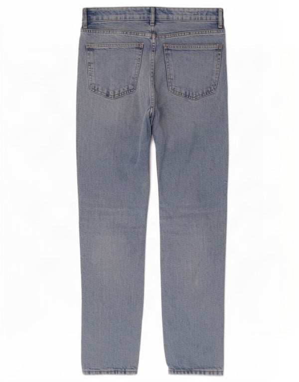 Jeans dritti effetto invecchiato Zara da donna EU 40 medio W30 L28 blu