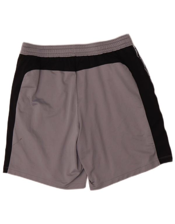 Pantaloncini sportivi con grafica da uomo Under Armour, grandi, in poliestere color block grigio