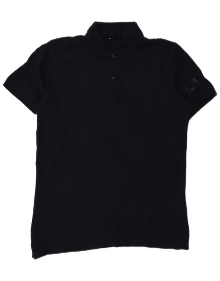 Polo grafica da uomo Dkny piccola in cotone blu navy