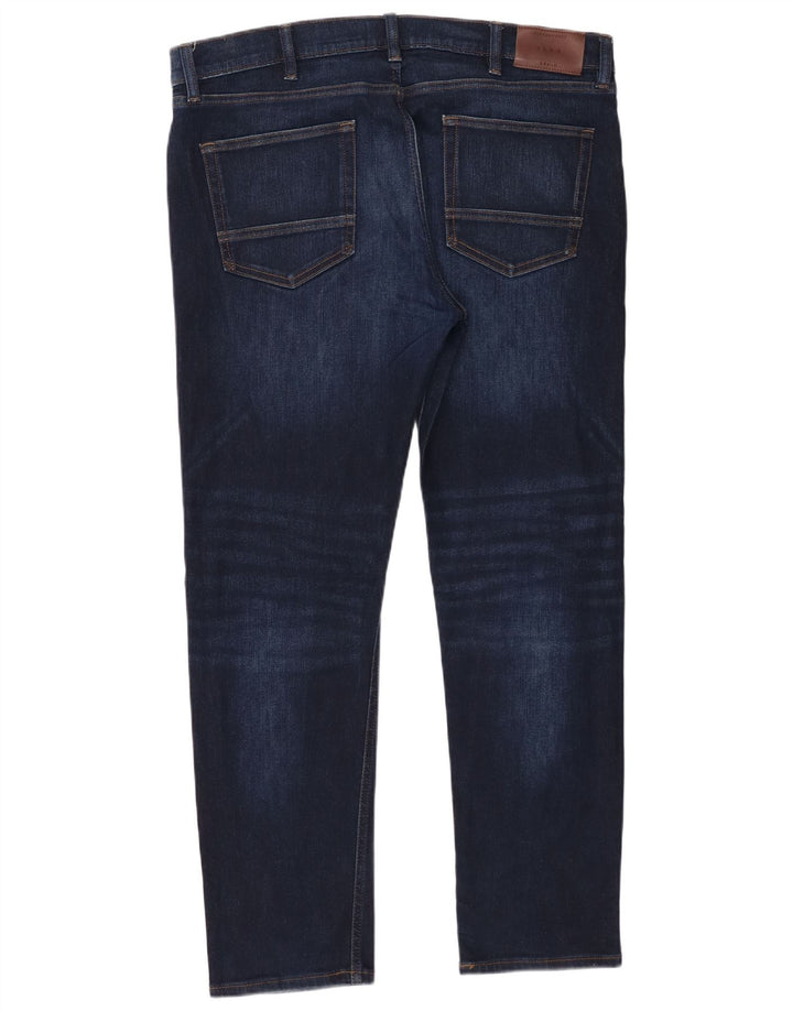 Jeans slim da uomo Marks & Spencer W38 L31 cotone blu navy