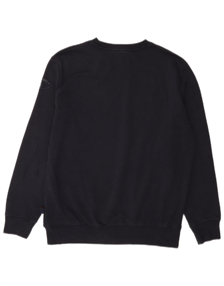 Felpa grafica da uomo Avirex, maglione medio, cotone blu navy