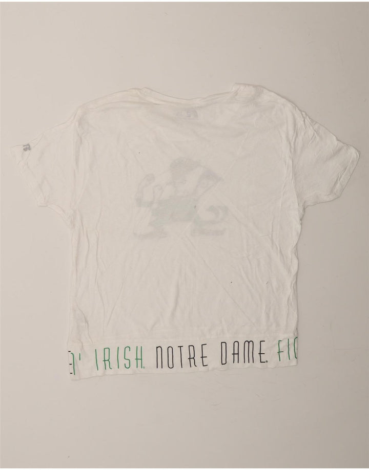 RUSSELL ATHLETIC Womens Graphic T-Shirt Top UK 12/14 Medium White Vintage Russell Athletic and Second-Hand Russell Athletic from Messina Hembry 