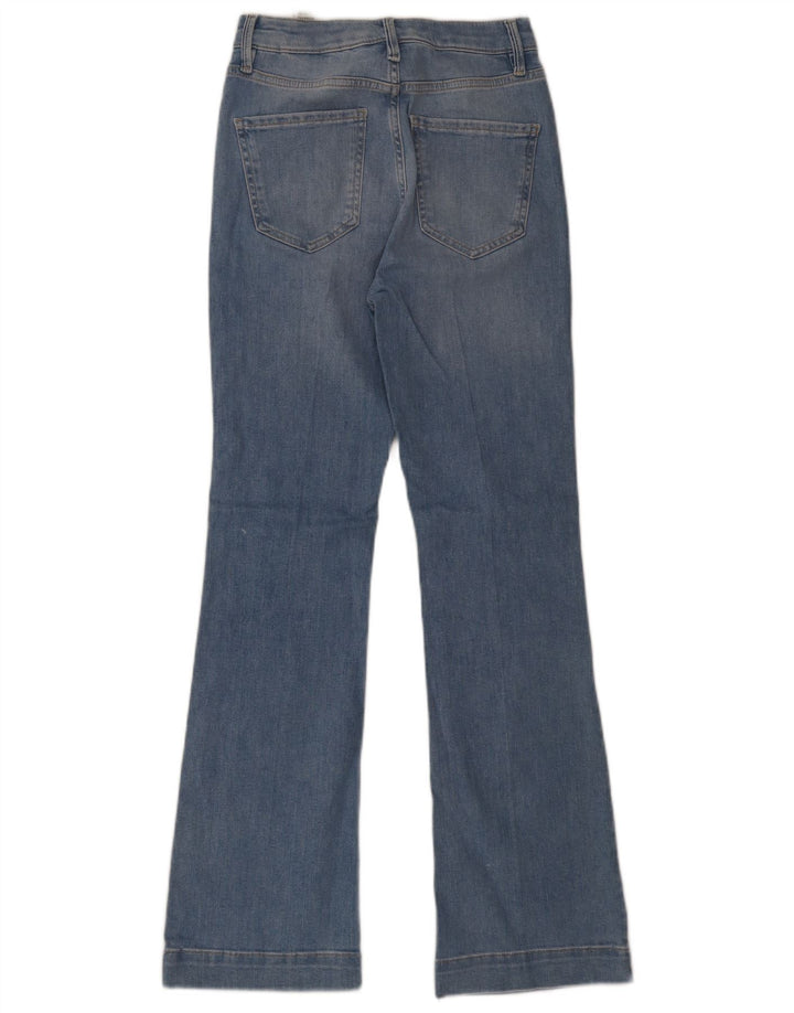 Jeans svasati regolari da donna Marks & Spencer UK 8 piccoli W26 L31 cotone blu