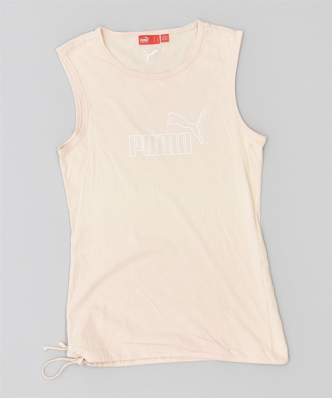 Canotta grafica da donna PUMA UK 10 piccola in cotone bianco sporco