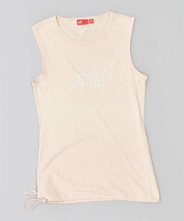 Canotta grafica da donna PUMA UK 10 piccola in cotone bianco sporco