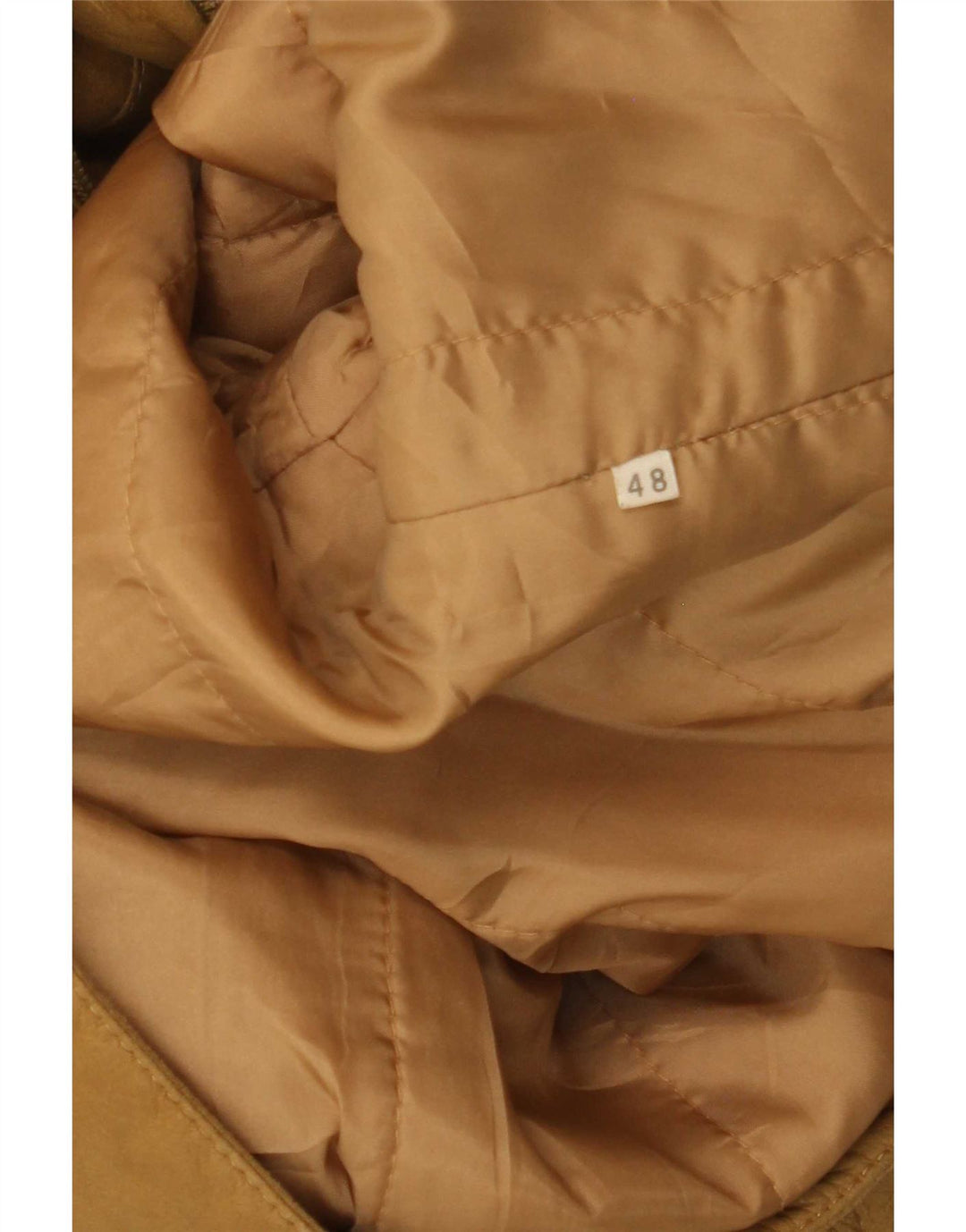 Giacca in pelle vintage da uomo IT 48 Beige medio