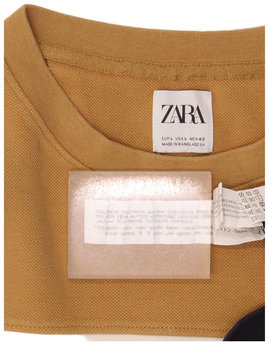 Felpa Zara da uomo, maglione grande, cotone color block multicolore
