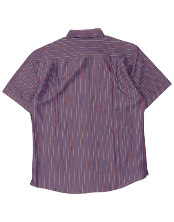 Camicia da uomo Marks & Spencer blu Harbour gessato viola medio