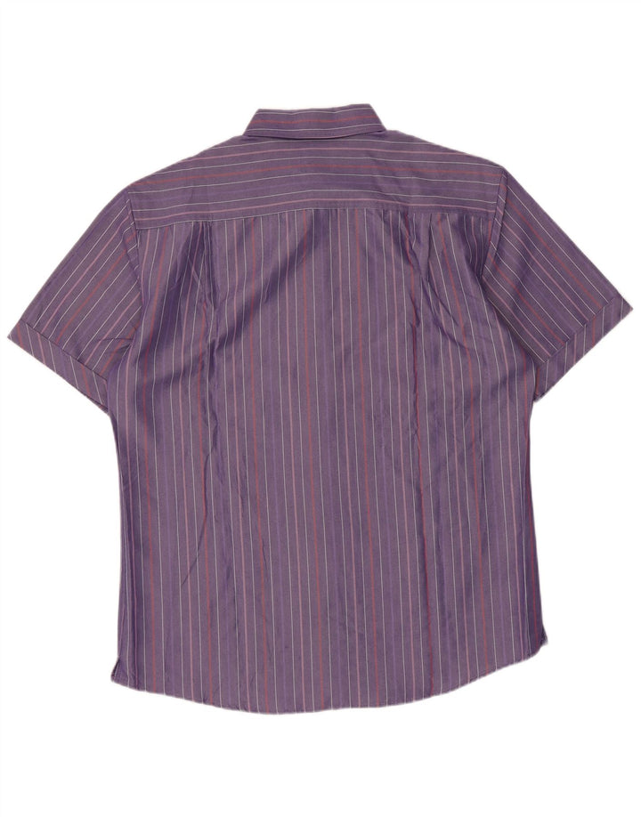 Camicia da uomo Marks & Spencer blu Harbour gessato viola medio