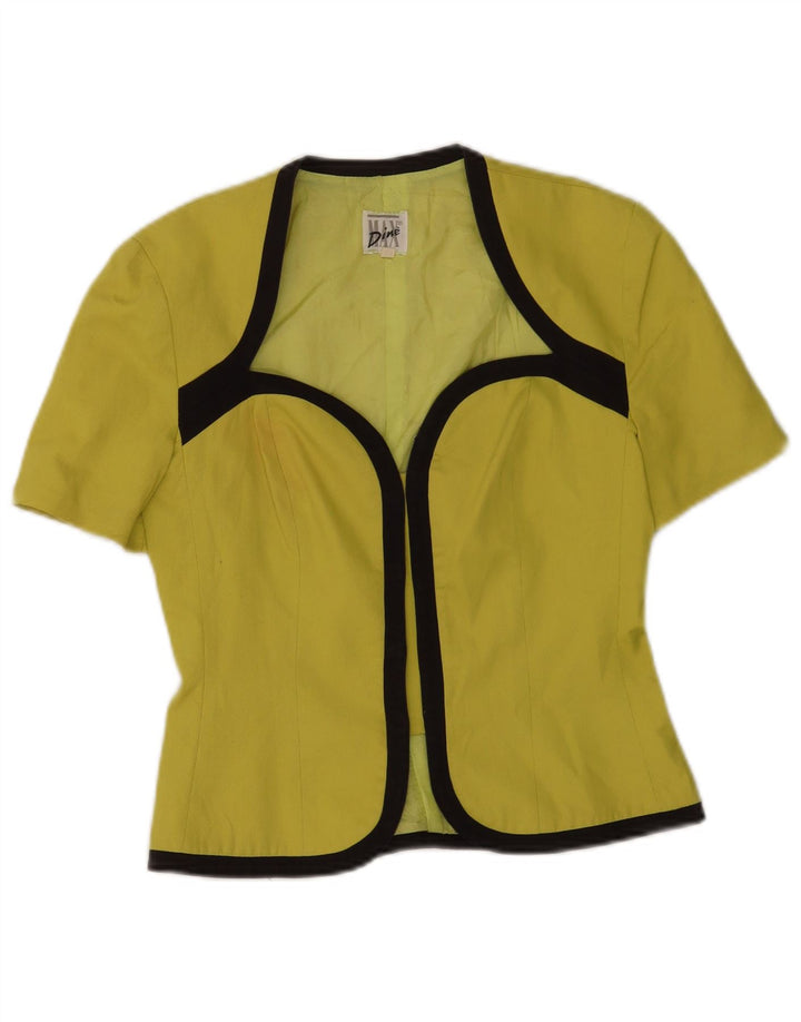 Top corto a maniche corte da donna Max Dine IT 44 giallo medio
