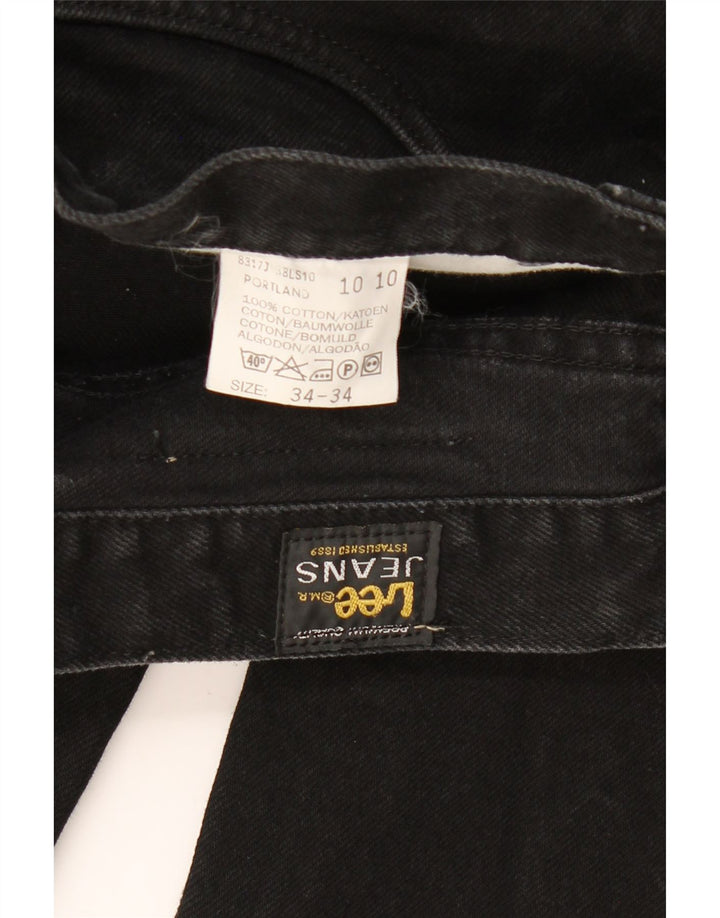 Jeans dritti da uomo LEE W34 L34 cotone nero