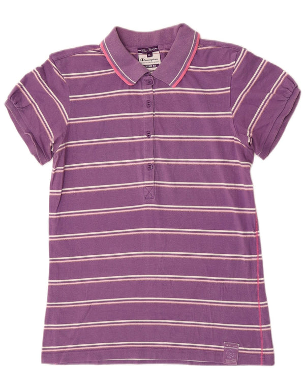 Polo Champion da donna Heritage Fit UK 18 XL a righe viola