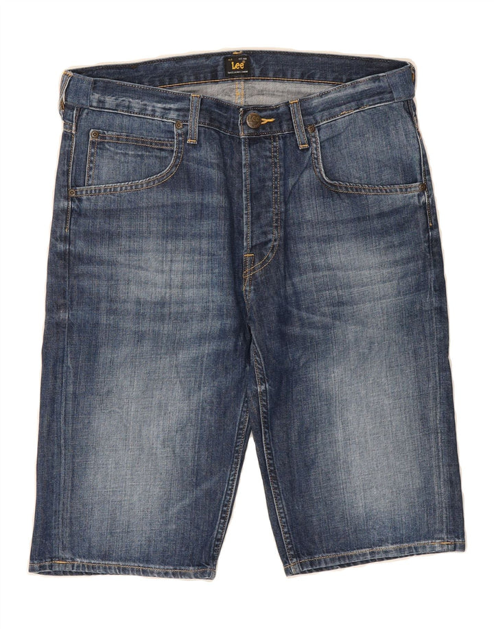 LEE Mens 5 Pocket Short Denim Shorts W31 Medium  Navy Blue Cotton Vintage Lee and Second-Hand Lee from Messina Hembry 