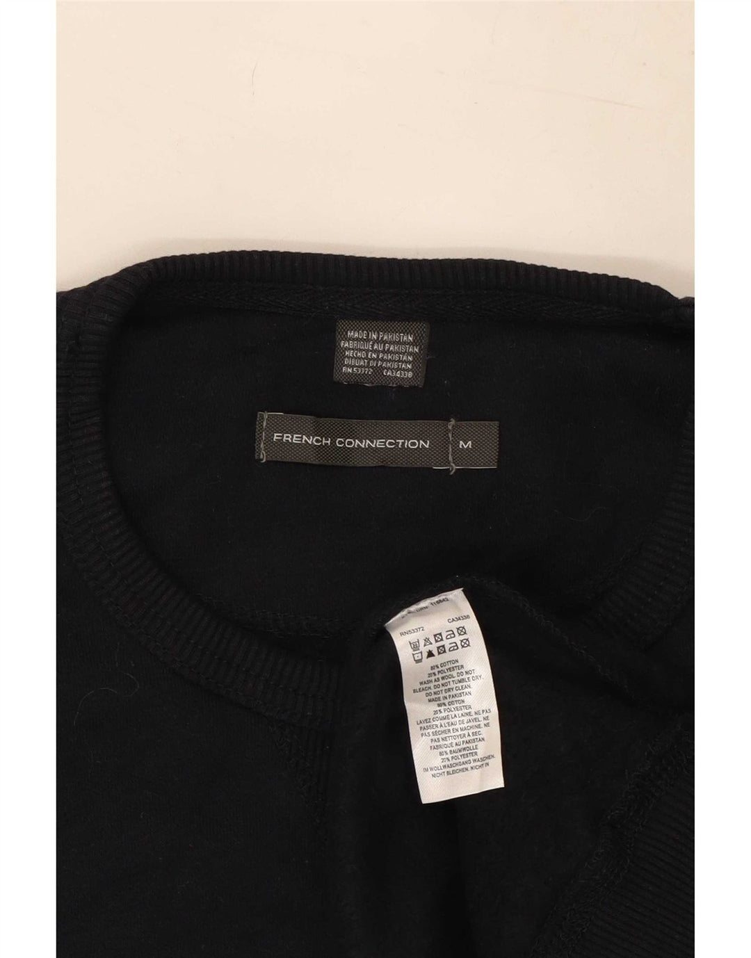 Maglione da uomo girocollo French Connection in cotone medio blu navy