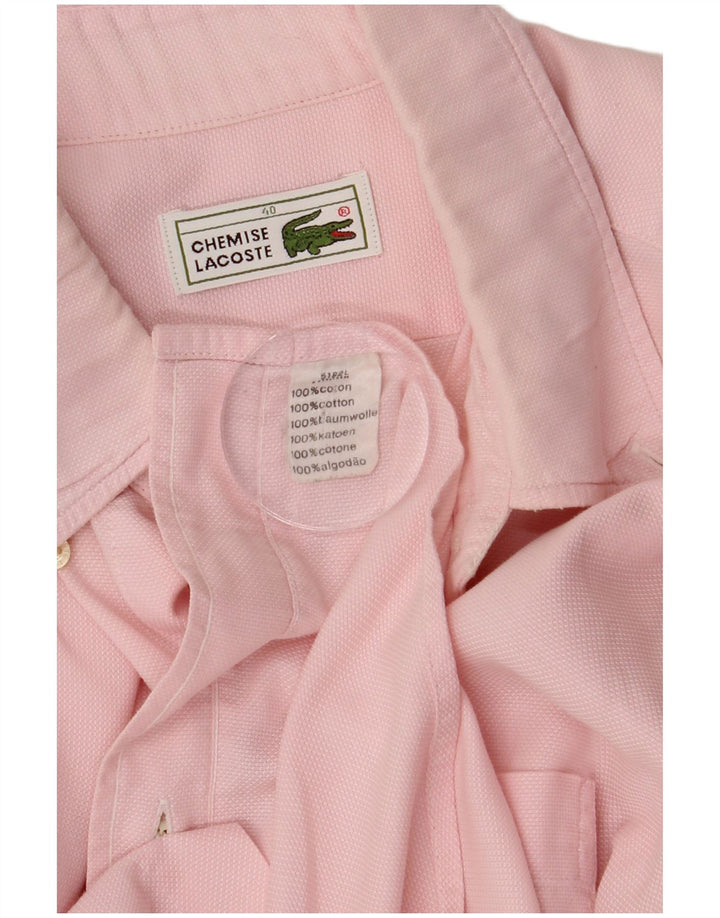 Camicia da uomo LACOSTE taglia 40 cotone rosa medio
