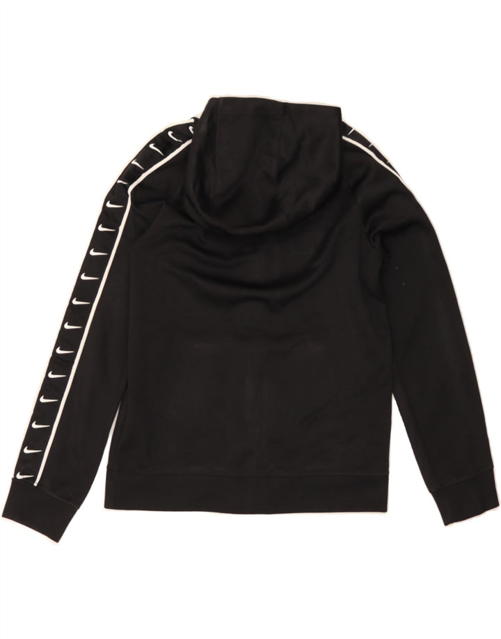 NIKE Boys Graphic Zip Hoodie Sweater 10-11 Years Medium Black Polyester Vintage Nike and Second-Hand Nike from Messina Hembry 