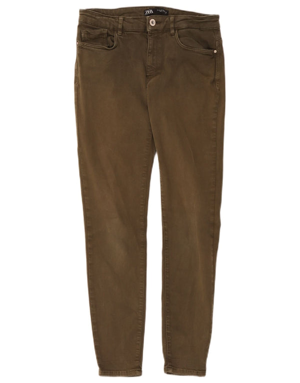 Jeans corti da donna Zara EU 40 medio W30 L26 cotone kaki