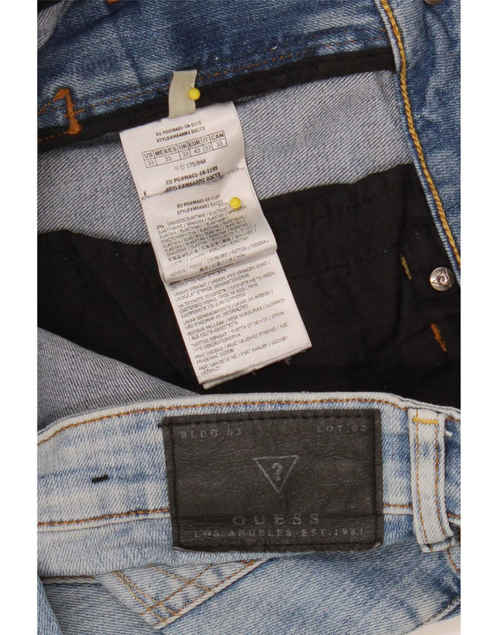 Jeans skinny da uomo Guess W33 L32 in cotone blu