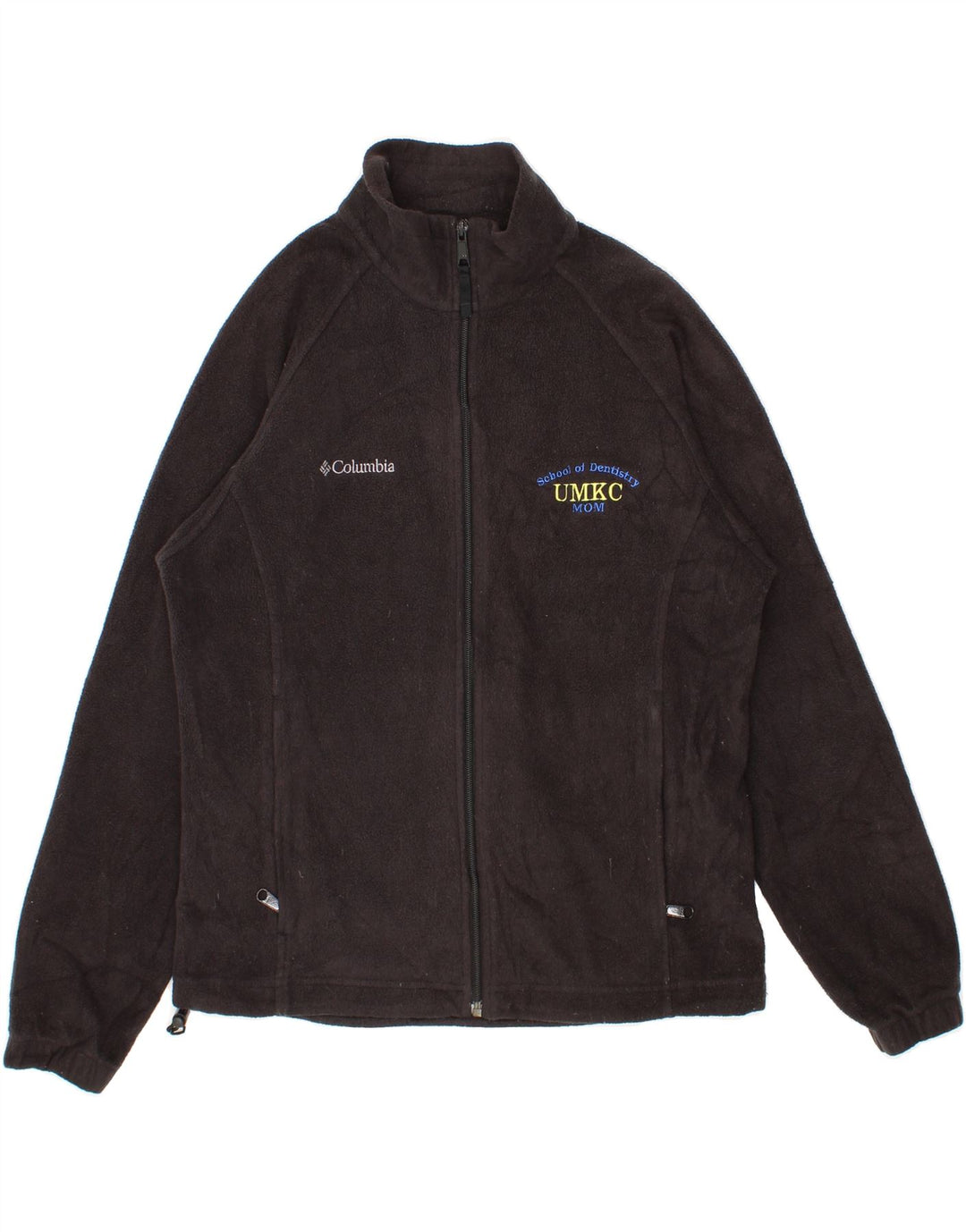COLUMBIA Womens Fleece Jacket UK 14 Medium Black Polyester Vintage Columbia and Second-Hand Columbia from Messina Hembry 
