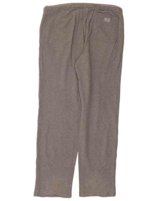 Pantaloni da tuta da uomo Hugo Boss in cotone grigio medio