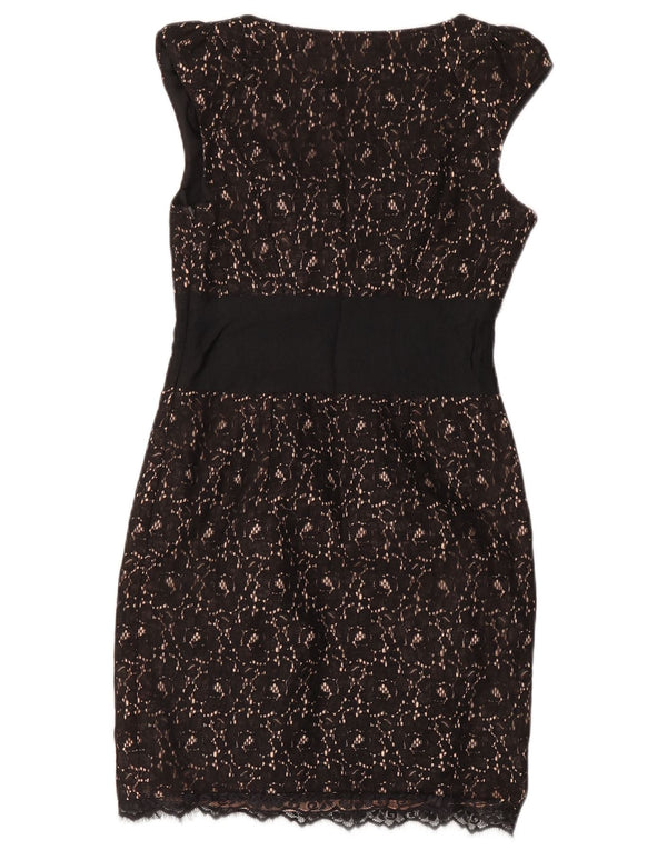 Abito tubino in pizzo da donna Oasis UK 6 XS nylon floreale nero