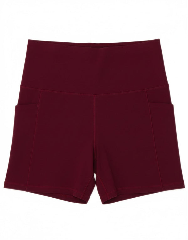 Pantaloncini sportivi da donna Athleta UK 8 piccoli in nylon bordeaux
