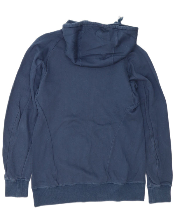 Felpa con cappuccio da uomo Adidas Small in cotone blu navy