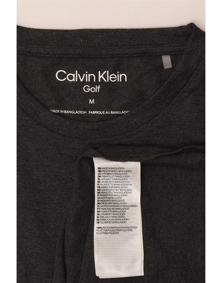 T-shirt da uomo Calvin Klein Top in poliestere grigio medio