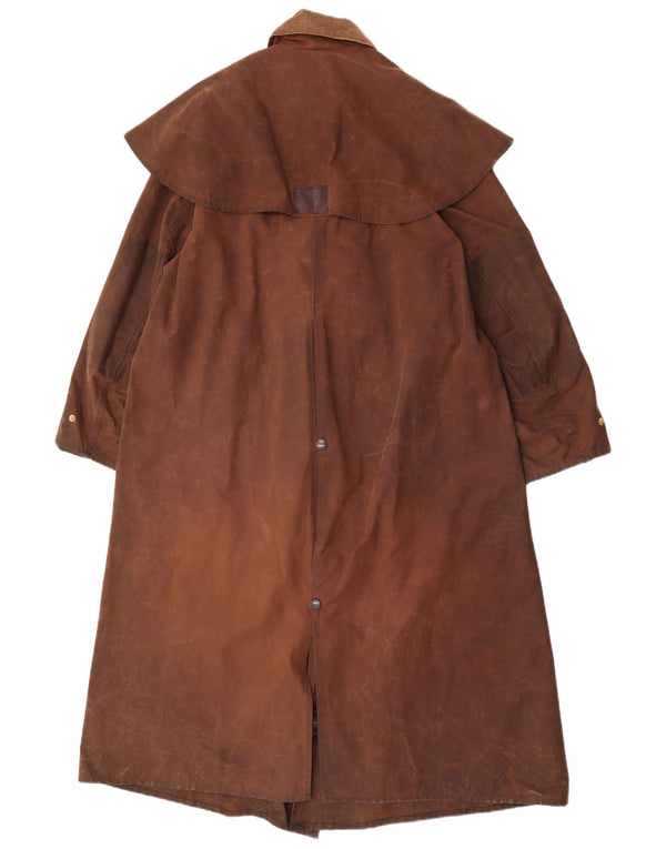 W.K. BACKHOUSE Cappotto con mantella cerata oversize da donna UK 14 Marrone medio