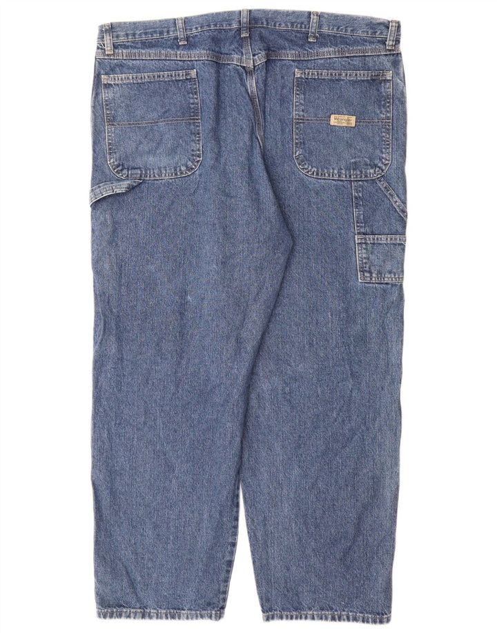 Jeans dritti cargo da uomo Wrangler W42 L30 cotone blu