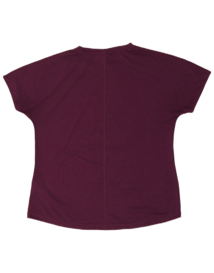 Puma T-shirt grafica da donna Top UK 16 Large Viola Poliestere