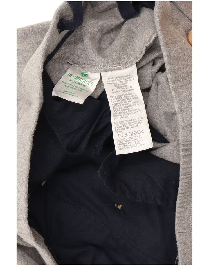 Pantaloni chino slim da uomo J. Crew piccoli W29 L30 cotone grigio