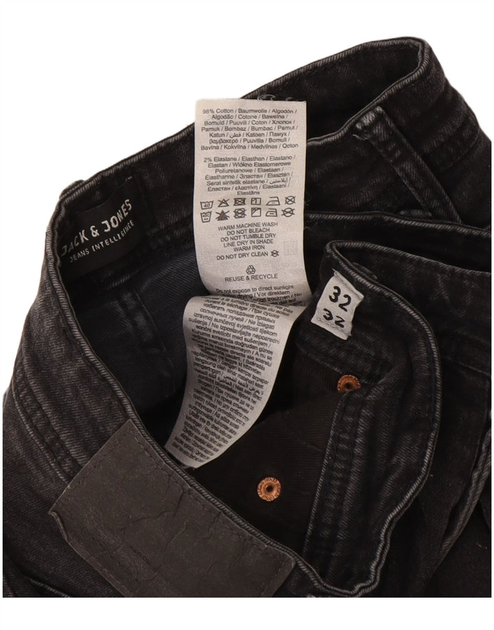 Jack & Jones Uomo GLENN Slim Jeans W32 L32 Cotone Grigio
