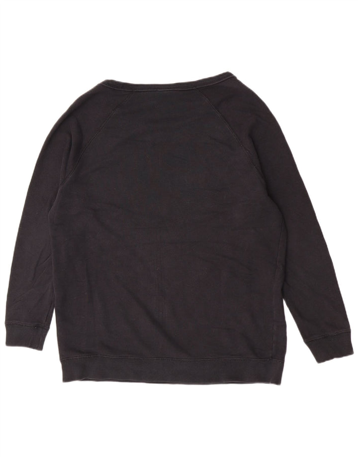 Felpa oversize con grafica Nike da donna UK 14 cotone medio nero