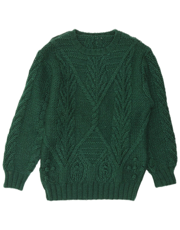 Vintage Mens Crew Neck Jumper Sweater Large Green