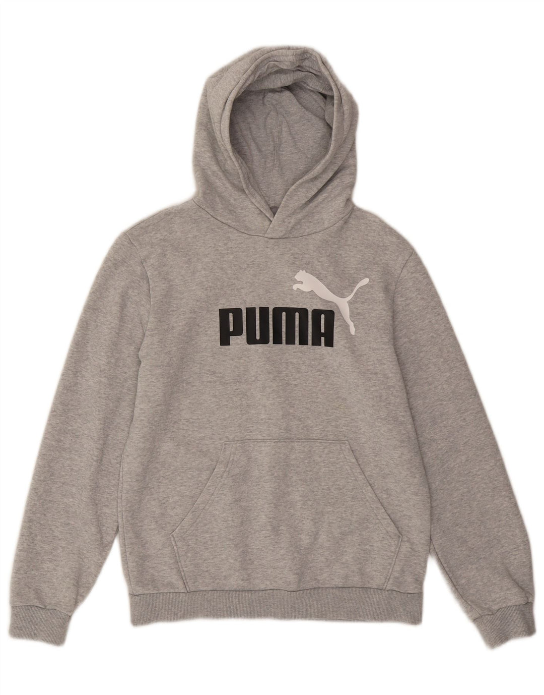 Felpa con cappuccio grafica PUMA da bambino 13-14 anni in cotone grigio