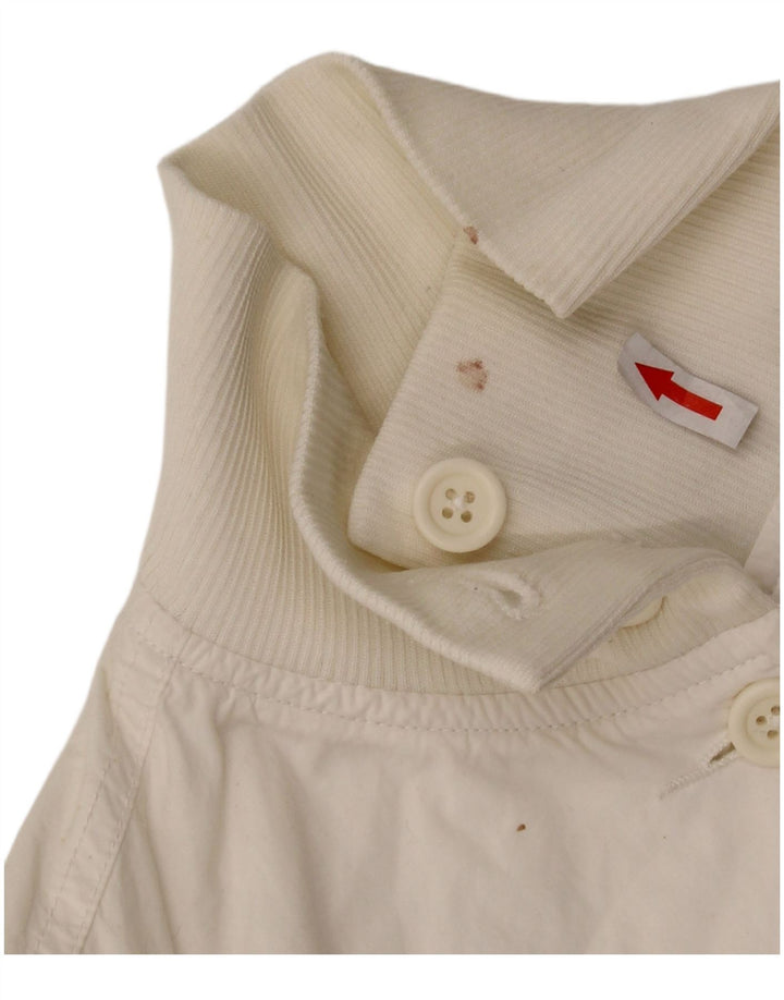 Giubbotto bomber corto da donna Sergio Tacchini UK 10 piccolo poliestere bianco