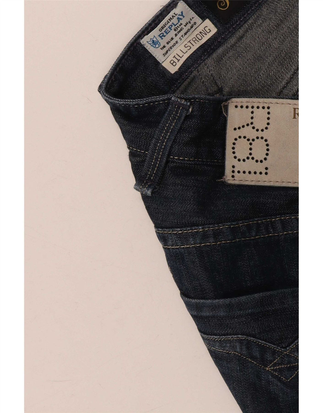 Jeans dritti da uomo Replay W34 L28 blu navy