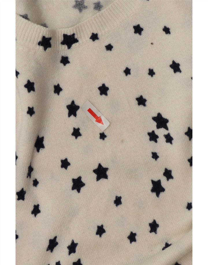 Maglione maglione girocollo da donna Marks & Spencer UK 16 grande bianco sporco
