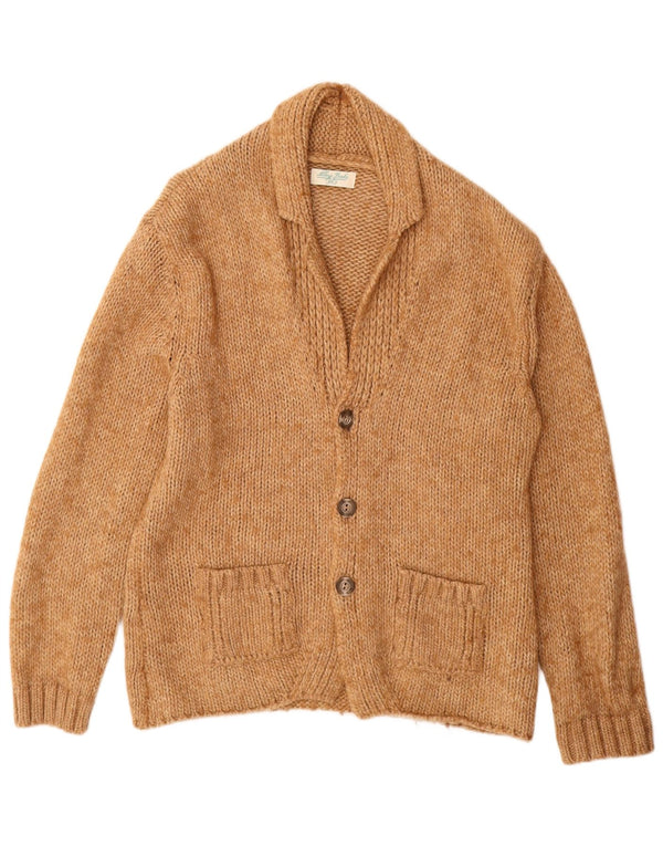 ALLEY DOCKS Maglione cardigan da donna UK 18 XL Acrilico marrone