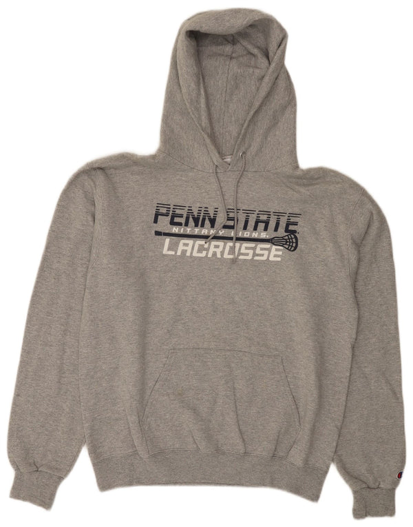 Felpa con cappuccio Champion Penn State Nittany Lions da uomo grigio medio chiazzato