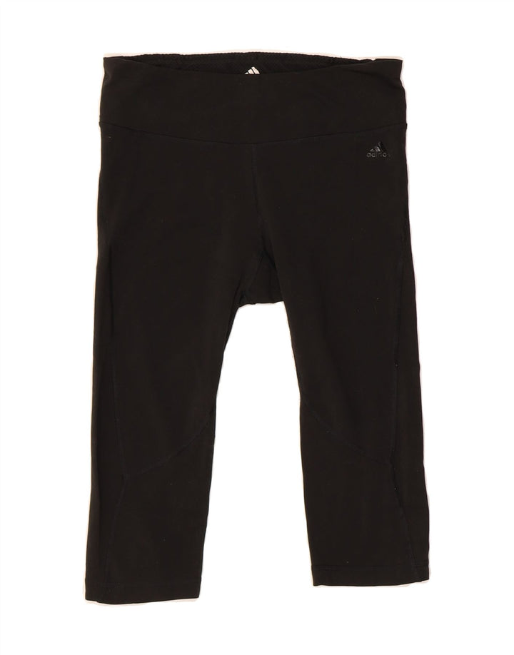 ADIDAS Womens Bermuda Sport Shorts UK 10 Small  Black Vintage Adidas and Second-Hand Adidas from Messina Hembry 