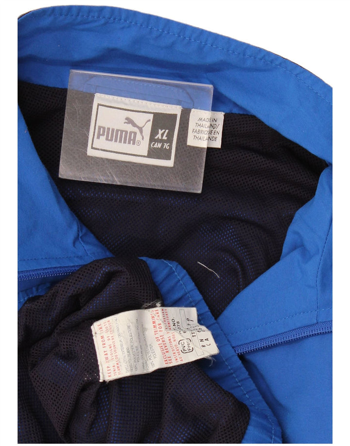 Giacca da tuta da uomo Puma XL Blu in poliestere color block