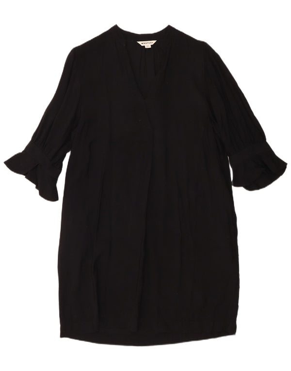 Abito a trapezio oversize da donna con maniche a 3/4 di Whistles UK 10 piccolo in viscosa nera