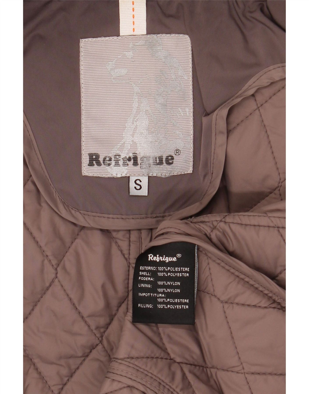 Giacca trapuntata da donna Refrigiwear UK 10 piccola poliestere grigio