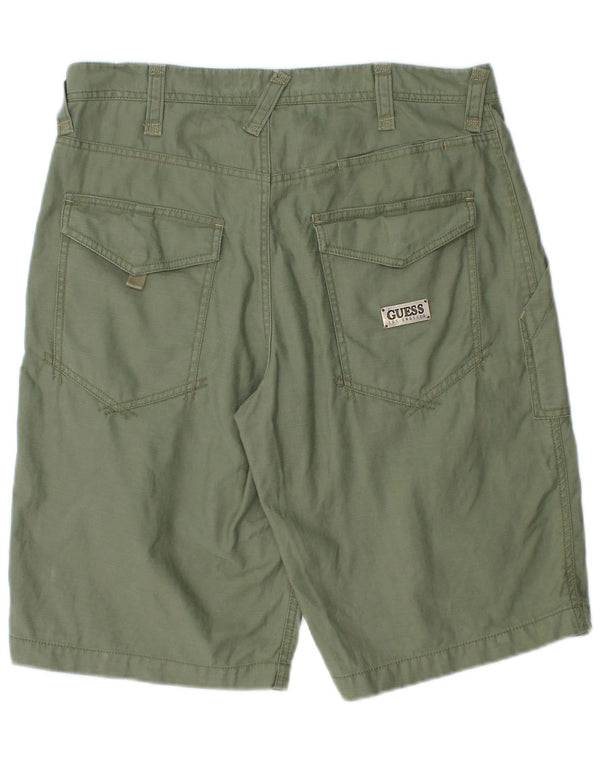 Pantaloncini cargo da uomo Guess W30 medio cotone kaki