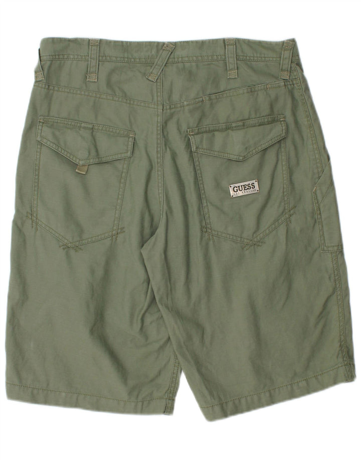 Pantaloncini cargo da uomo Guess W30 medio cotone kaki