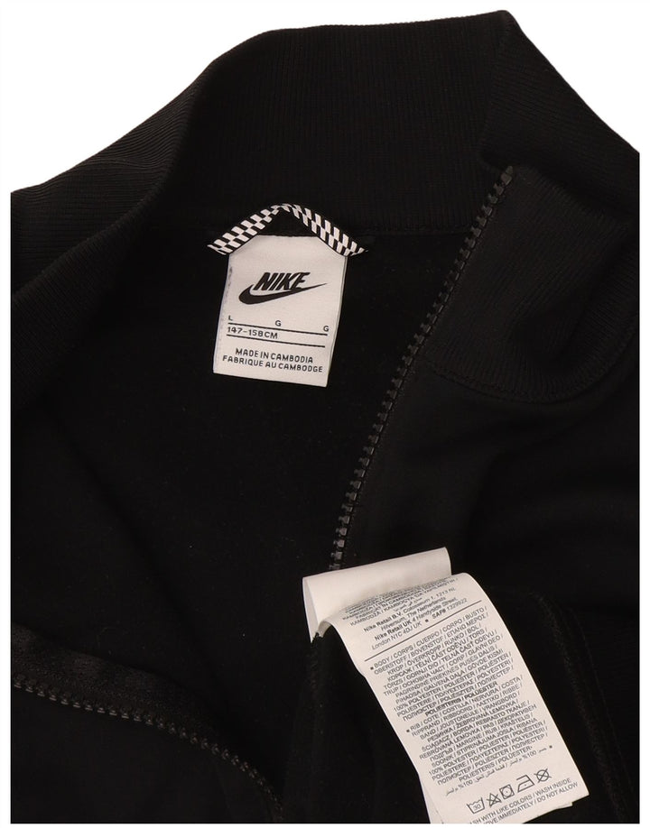 Giacca da tuta Nike da ragazzo, 12-13 anni, grande, nera, in poliestere