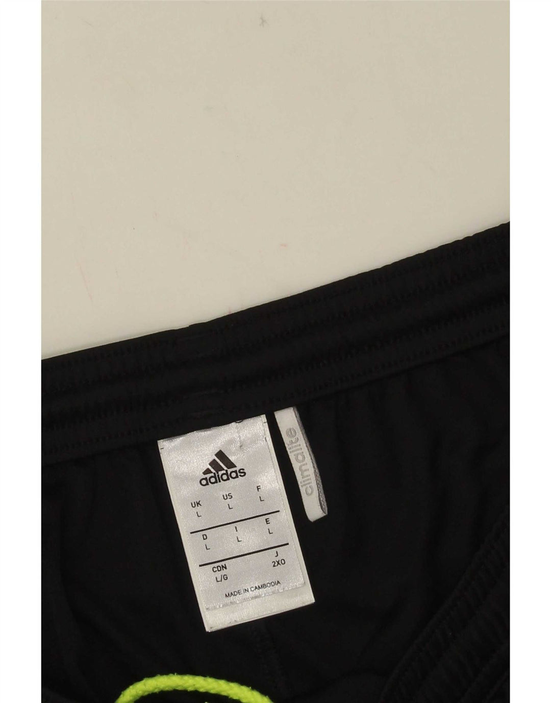 Pantaloncini sportivi Adidas Climalite da uomo, grandi, in poliestere color block nero