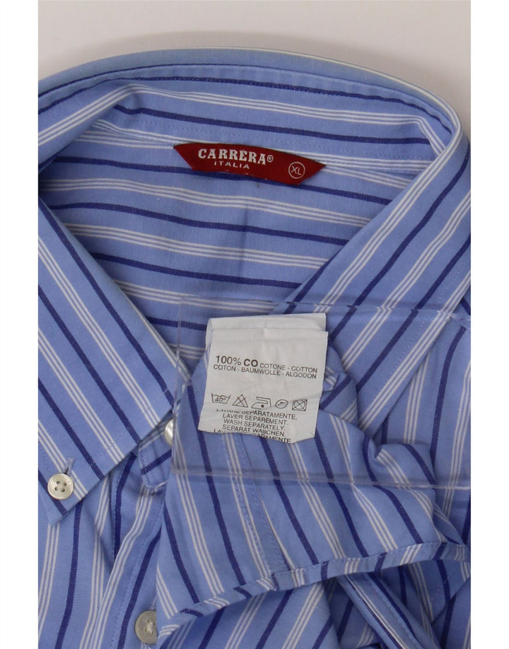 Camicia Uomo CARRERA XL Cotone Gessato Blu